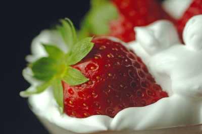 Erdbeeren mit Rahm