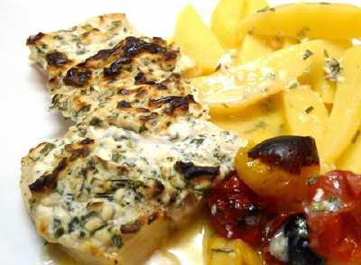 Fisch mit Kräuter Knoblauch Kruste Rezept