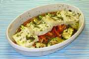 Dorschfilet am Ofengemüse