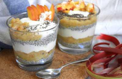 Chiapudding mit Rhabarber