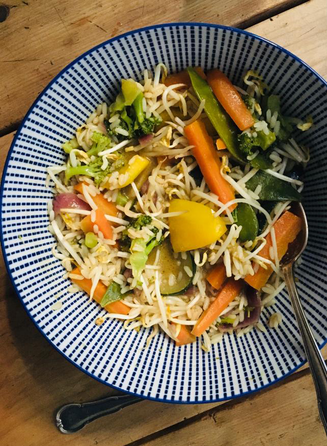 Warmer Sprossensalat Asiatisch
